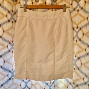 Banana Republic White Linen Skirt